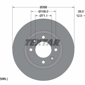 Disc frana OPEL MOKKA MOKKA-e (76) electric 136 cai TEXTAR 92325903
