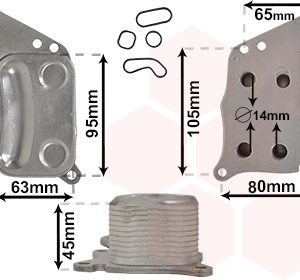 Radiator ulei motor OPEL GRANDLAND / GRANDLAND X (A18, P1UO) 1.6 Turbo (75) benzina 181 cai VAN WEZEL 06013729