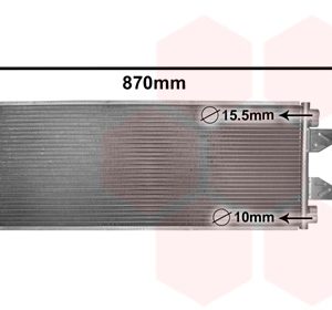 Condensator climatizare OPEL MOVANO C platou / sasiu (U9) 2.2 D diesel 120 cai VAN WEZEL 09005248