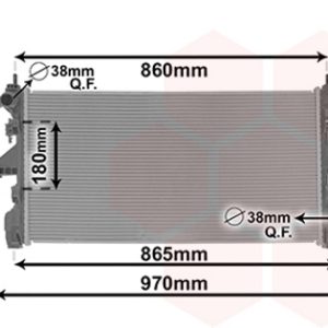 Radiator racire motor OPEL MOVANO C platou / sasiu (U9) 2.2 D diesel 120 cai VAN WEZEL 09012704