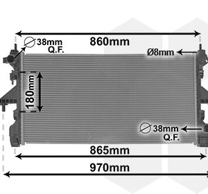 Radiator racire motor OPEL MOVANO C platou / sasiu (U9) 2.2 D diesel 120 cai VAN WEZEL 09012705