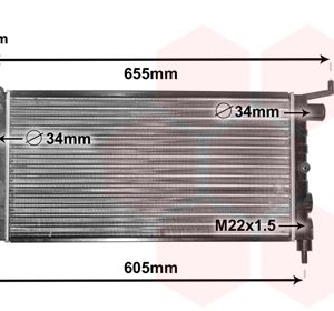 Radiator racire motor OPEL COMBO Autoutilitara/limuzina spatioasa (71_) 1.2 benzina 45 cai VAN WEZEL 37002183