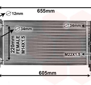 Radiator racire motor OPEL COMBO Autoutilitara/limuzina spatioasa (71_) 1.4 benzina 60 cai VAN WEZEL 37002184
