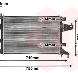 Radiator racire motor OPEL COMBO Tour 1.4 benzina 90 cai VAN WEZEL 37002303