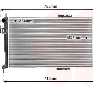 Radiator racire motor OPEL COMBO Tour 1.7 DTI 16V diesel 75 cai VAN WEZEL 37002305