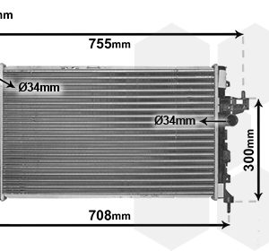 Radiator racire motor OPEL COMBO Tour 1.7 CDTI 16V diesel 101 cai VAN WEZEL 37002380