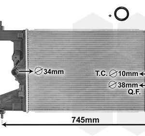 Radiator racire motor OPEL CASCADA (W13) 1.6 SIDI (67) benzina 170 cai VAN WEZEL 37002485