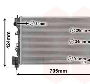 Radiator racire motor OPEL MOKKA / MOKKA X (J13) 1.6 (_76) benzina 116 cai VAN WEZEL 37002666