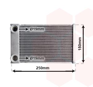 Schimbator caldura incalzire habitaclu OPEL MOKKA / MOKKA X (J13) 1.6 (_76) benzina 116 cai VAN WEZEL 37006656