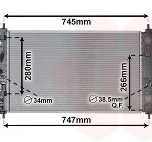 Radiator racire motor OPEL CASCADA (W13) 1.6 SIDI (67) benzina 170 cai VAN WEZEL 37012708