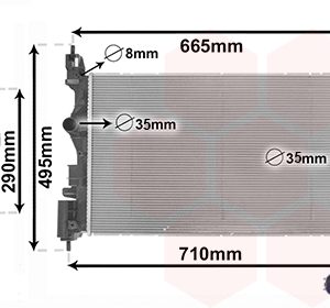 Radiator racire motor OPEL ADAM (M13) 1.4 S benzina 150 cai VAN WEZEL 37012716