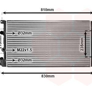Radiator racire motor OPEL MOVANO A caroserie (X70) 2.2 DTI (FD) diesel 90 cai VAN WEZEL 43002276