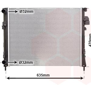 Radiator racire motor OPEL VIVARO A bus (X83) 2.0 ECOTEC (F7, A07, J7) benzina 117 cai VAN WEZEL 43002327