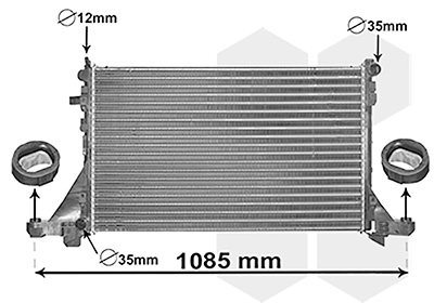 Radiator racire motor OPEL MOVANO B platou / sasiu (X62) 2.3 CDTI FWD (EV, HV, UV) diesel 150 cai VAN WEZEL 43002560