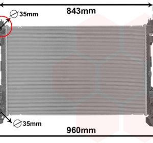 Radiator racire motor OPEL VIVARO B platou / sasiu (X82) 1.6 CDTI (03) diesel 120 cai VAN WEZEL 43002623