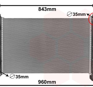 Radiator racire motor OPEL VIVARO B caroserie (X82) 1.6 CDTI (05) diesel 116 cai VAN WEZEL 43002625