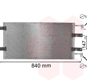 Condensator climatizare OPEL VIVARO A caroserie (X83) 2.5 DTI (F7) diesel 135 cai VAN WEZEL 43005314
