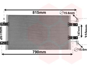 Condensator climatizare OPEL VIVARO A platou / sasiu (X83) 2.5 CDTI diesel 146 cai VAN WEZEL 43005451