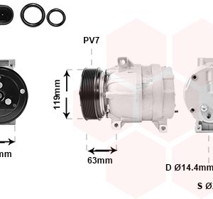 Compresor climatizare OPEL MOVANO A caroserie (X70) 2.5 CDTI (FD) diesel 146 cai VAN WEZEL 4300K440