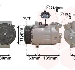 Compresor climatizare OPEL MOVANO B platou / sasiu (X62) 2.3 CDTI FWD (EV, HV, UV) diesel 163 cai VAN WEZEL 4300K486
