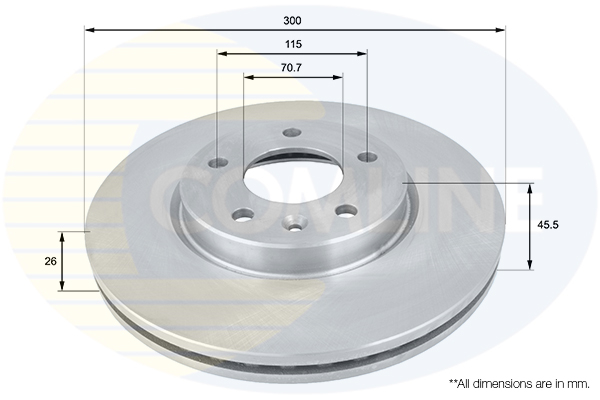 Disc frana OPEL AMPERA (R12) EV 150 benzina/elector 151 cai COMLINE ADC1153V
