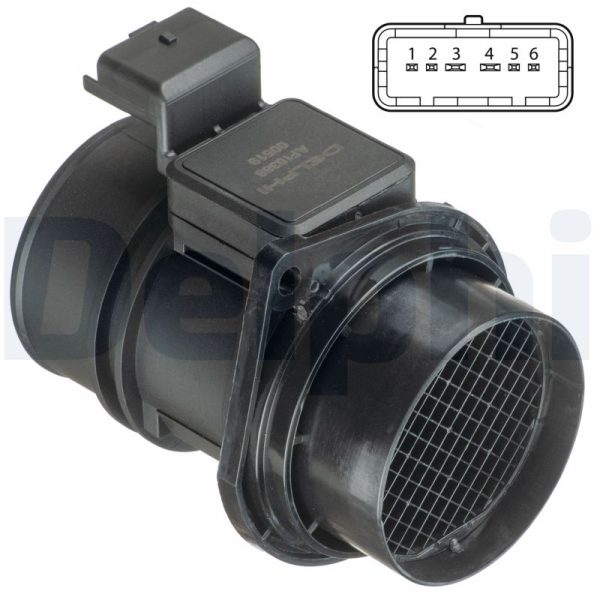Senzor debit aer OPEL MOVANO A caroserie (X70) 2.2 DTI (FD) diesel 90 cai DELPHI AF10369-12B1