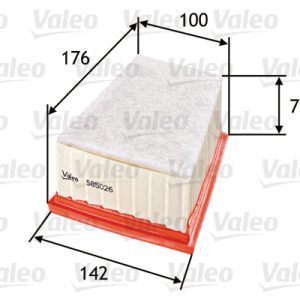 Filtru aer OPEL VIVARO A caroserie (X83) 2.0 16V (F7) benzina 120 cai VALEO 585026