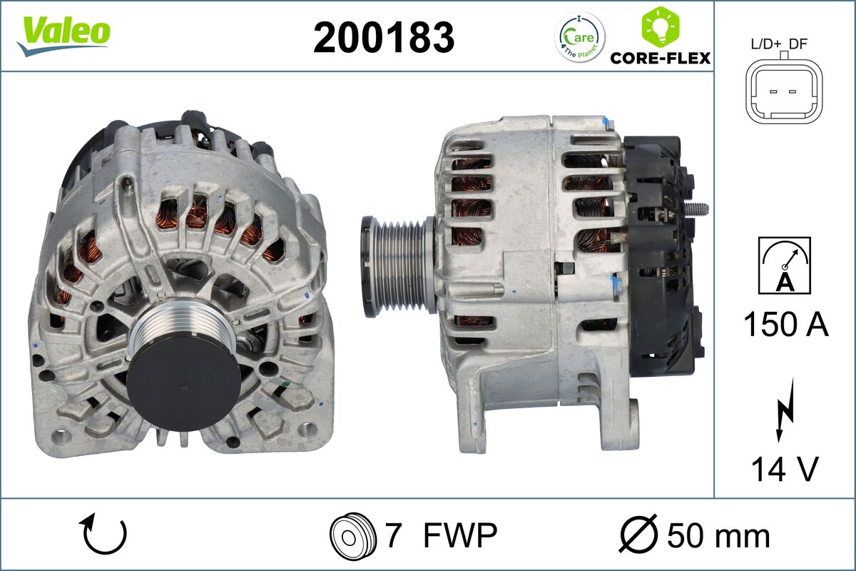 Alternator OPEL VIVARO A bus (X83) 2.0 CDTI (F7, J7, A07) diesel 90 cai VALEO 200183