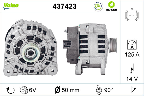 Alternator OPEL VIVARO A platou / sasiu (X83) 1.9 DTI diesel 101 cai VALEO 437423