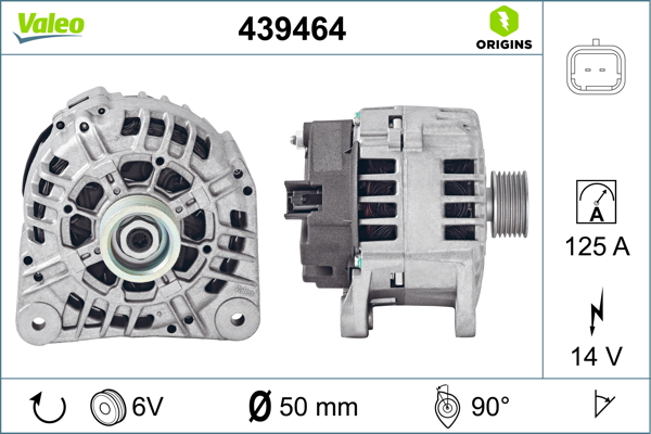 Alternator OPEL MOVANO A caroserie (X70) 1.9 DTI (FD) diesel 82 cai VALEO 439464