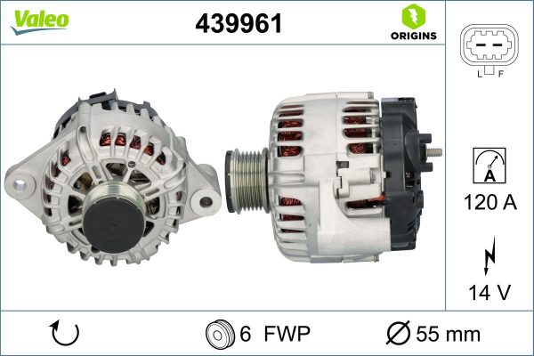 Alternator OPEL CASCADA (W13) 2.0 CDTI (67) diesel 194 cai VALEO 439961