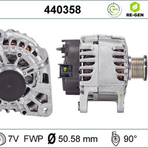 Alternator OPEL MOVANO B platou / sasiu (X62) 2.3 CDTI RWD (EV, HV, UV) diesel 146 cai VALEO 440358