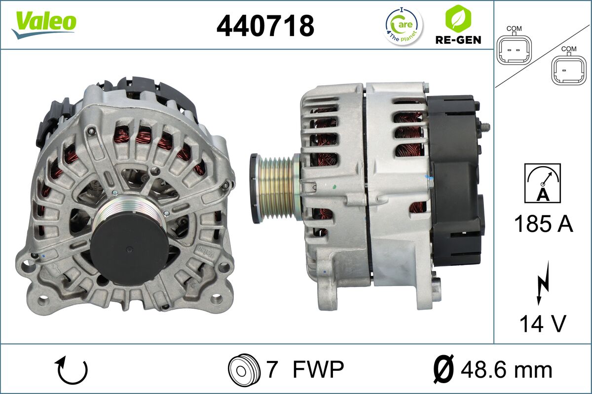 Alternator OPEL MOVANO B platou / sasiu (X62) 2.3 CDTI FWD (EV, HV, UV) diesel 110 cai VALEO 440718