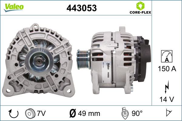 Alternator OPEL VIVARO A platou / sasiu (X83) 2.5 DTi diesel 135 cai VALEO 443053
