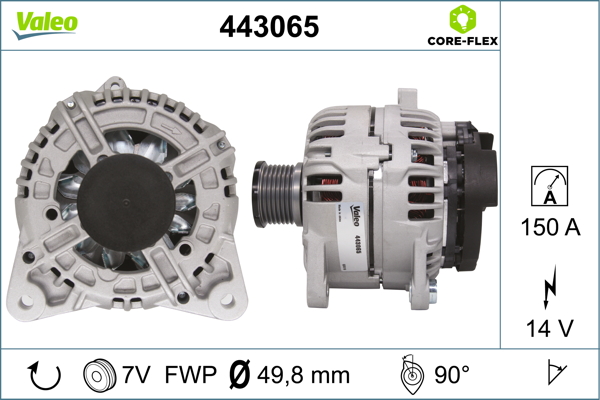 Alternator OPEL MOVANO A caroserie (X70) 2.5 DTi (FD) diesel 99 cai VALEO 443065