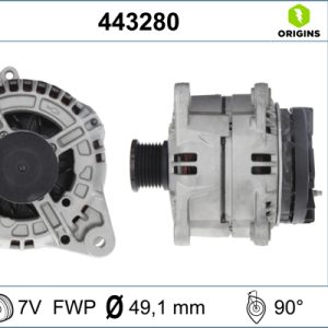 Alternator OPEL VIVARO A bus (X83) 2.5 CDTI (F7, J7, A07) diesel 146 cai VALEO 443280