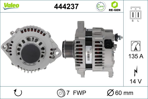 Alternator OPEL MOVANO A bus (X70) 3.0 DTi (JD) diesel 136 cai VALEO 444237