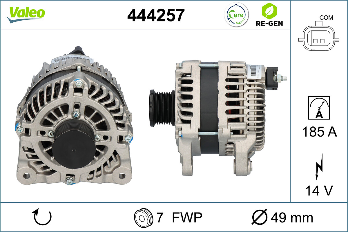 Alternator OPEL VIVARO B bus (X82) 1.6 CDTI (06) diesel 145 cai VALEO 444257