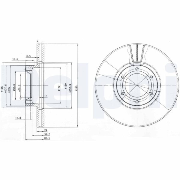 Disc frana OPEL MOVANO A bus (X70) 3.0 DTi (JD) diesel 136 cai DELPHI BG3553