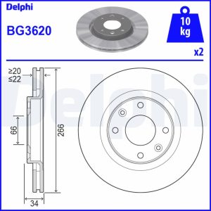 Disc frana OPEL MOKKA 1.5 (76) diesel 110 cai DELPHI BG3620