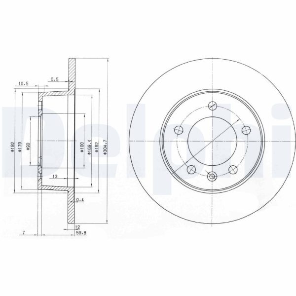 Disc frana OPEL MOVANO A bus (X70) 3.0 DTi (JD) diesel 136 cai DELPHI BG3681