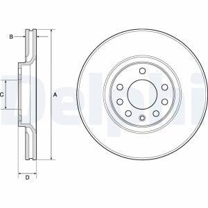 Disc frana OPEL ADAM (M13) 1.4 S benzina 150 cai DELPHI BG3770C