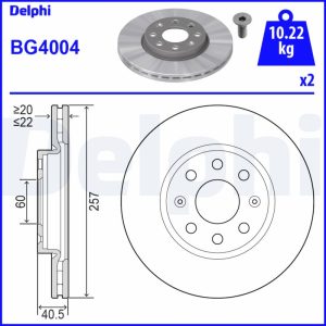 Disc frana OPEL ADAM (M13) 1.4 S benzina 150 cai DELPHI BG4004