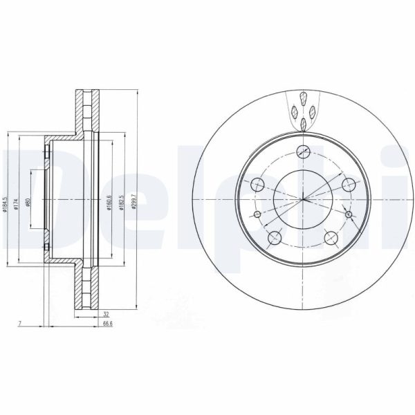 Disc frana OPEL MOVANO C platou / sasiu (U9) 2.2 BlueHDi 120 diesel 120 cai DELPHI BG4060