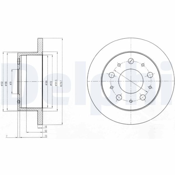 Disc frana OPEL MOVANO C platou / sasiu (U9) 2.2 BlueHDi 120 diesel 120 cai DELPHI BG4099