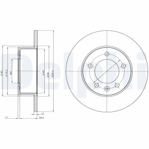 Disc frana OPEL MOVANO B platou / sasiu (X62) 2.3 CDTI FWD (EV, HV, UV) diesel 170 cai DELPHI BG4320