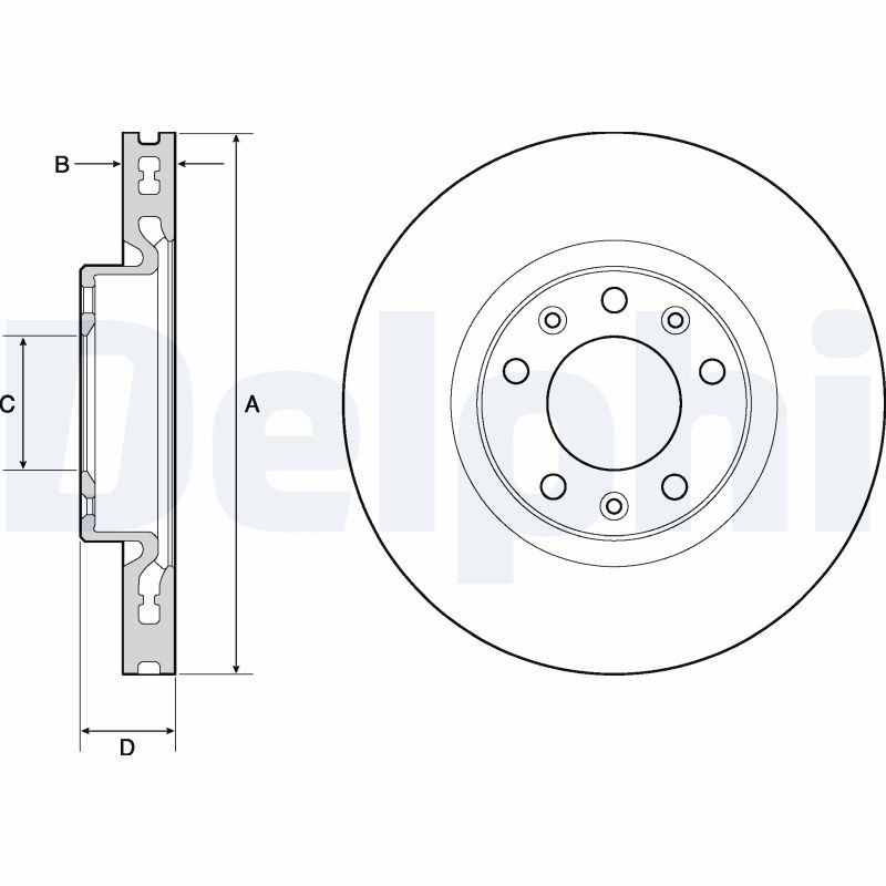 Disc frana OPEL COMBO E Tour / Life (K9) 1.2 benzina 131 cai DELPHI BG4669C