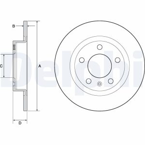 Disc frana OPEL ADAM (M13) 1.4 S benzina 150 cai DELPHI BG4675