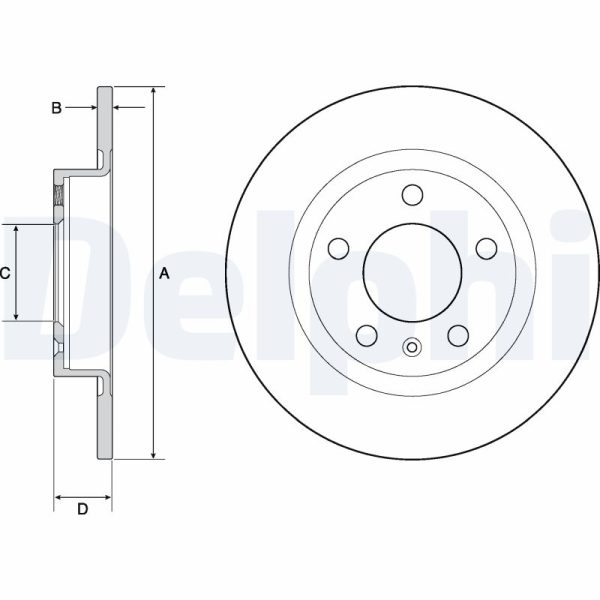 Disc frana OPEL ADAM (M13) 1.4 S benzina 150 cai DELPHI BG4675