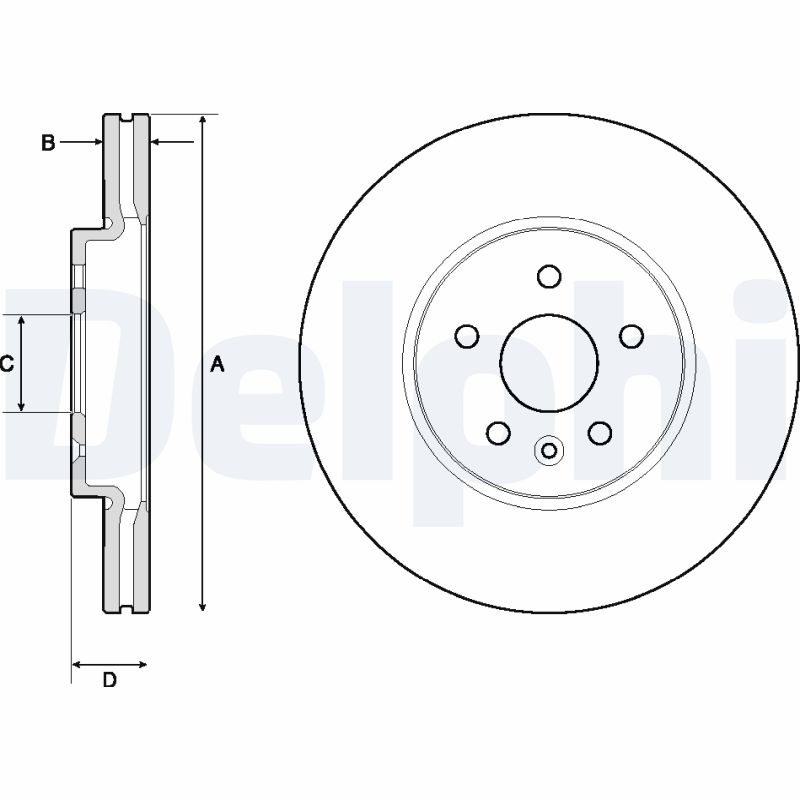 Disc frana OPEL MOKKA / MOKKA X (J13) 1.6 CDTI (_76) diesel 110 cai DELPHI BG4710C